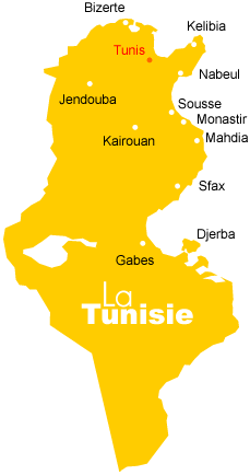 Carte de la tunisie